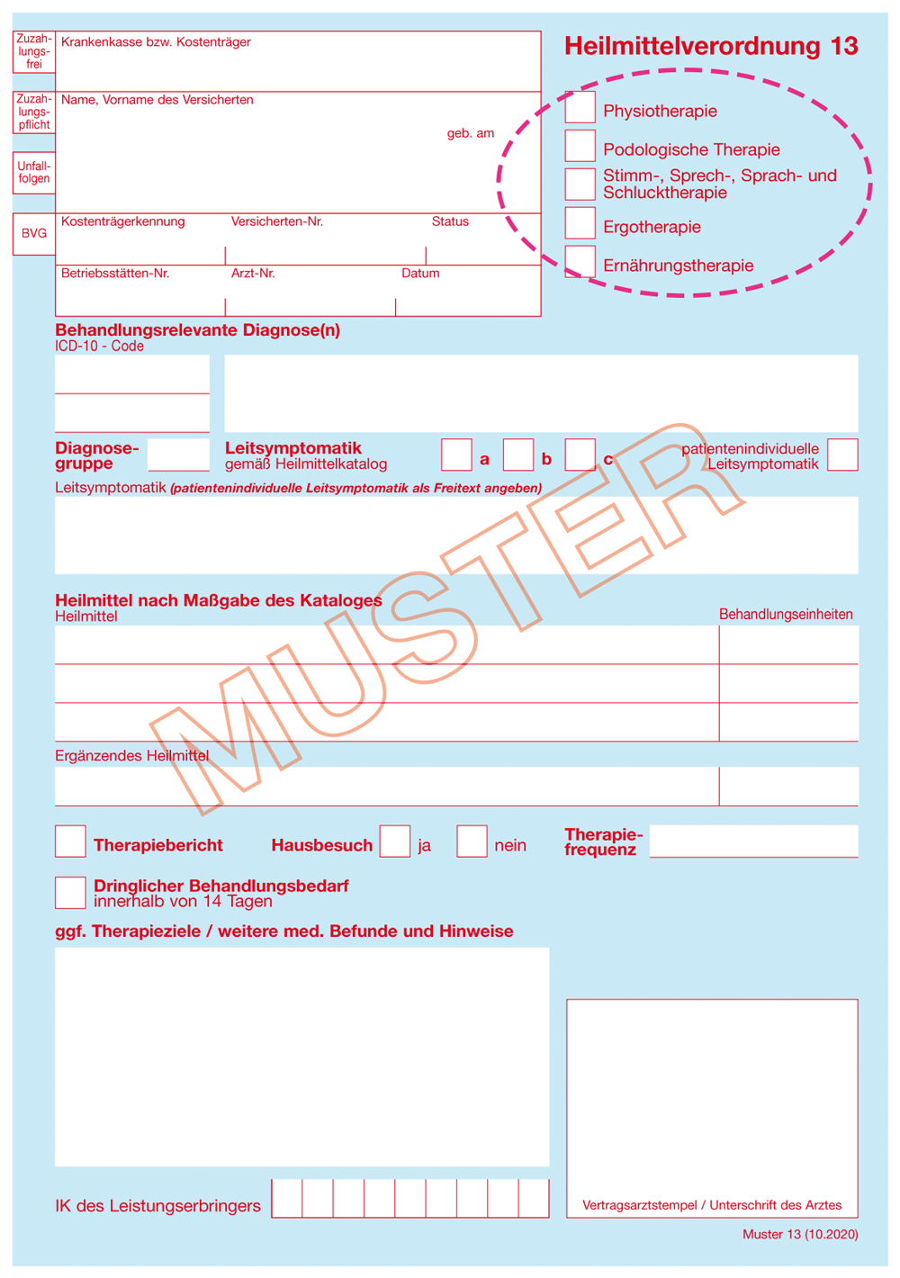 Heilmittelverordnung-markiert Heilmittelverordnung Muster